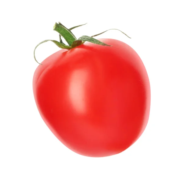 Ganze Reife Rote Tomate Auf Weißem Hintergrund — Stockfoto