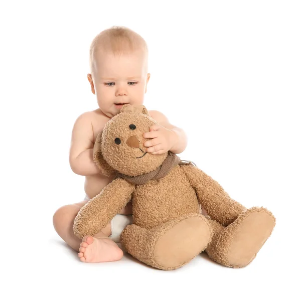 Mother Feeding Her Cute Little Baby Home — Stock Photo, Image