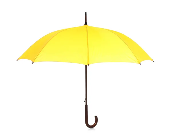 Vackra Öppna Paraply Vit Bakgrund — Stockfoto