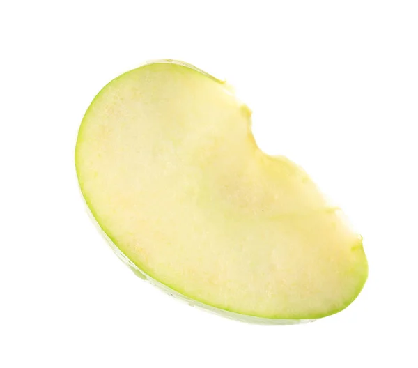 Slice Fresh Apple White Background — Stock Photo, Image