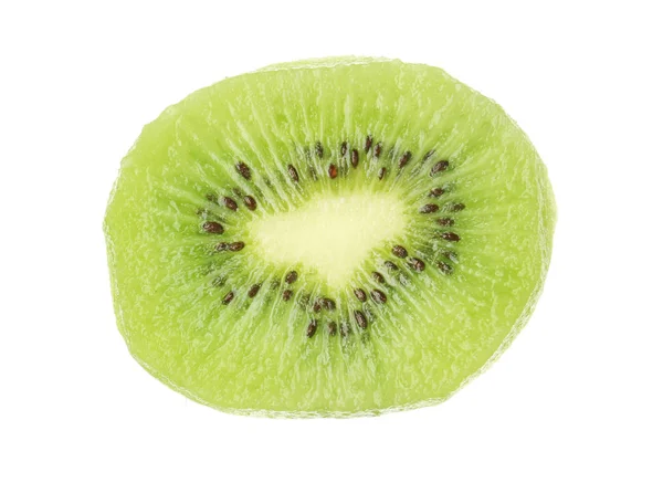 Fetta Kiwi Fresco Sfondo Bianco — Foto Stock