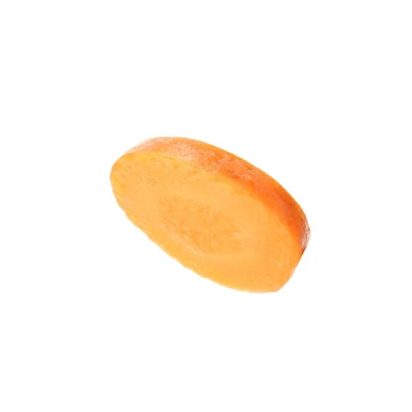 Slice Ripe Carrot White Background — Stock Photo, Image
