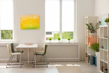 Şık yemek odası iç. Ev tasarımı fikir