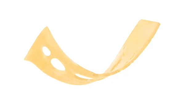 Кусок Вкусного Сыра Белом Фоне — стоковое фото