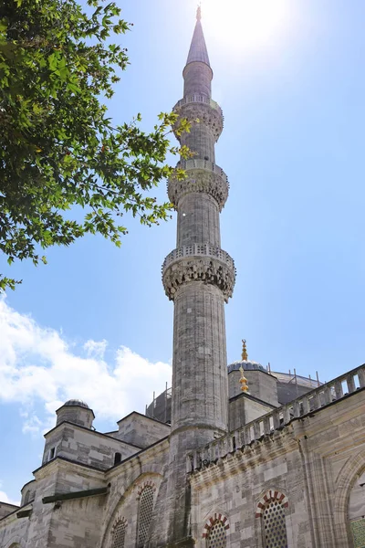 Istanbul Türkei August 2018 Schöne Aussicht Auf Das Minarett Der — Stockfoto