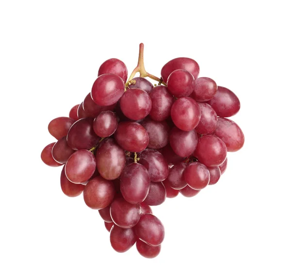 Букет Червоного Свіжого Стиглого Соковитого Винограду Ізольовано Білому — стокове фото