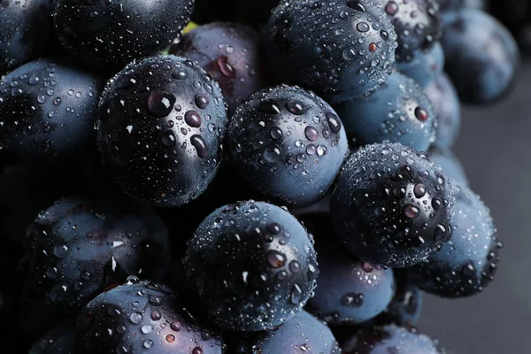Bunch Fresh Ripe Juicy Grapes Background Closeup View — Stock Photo, Image