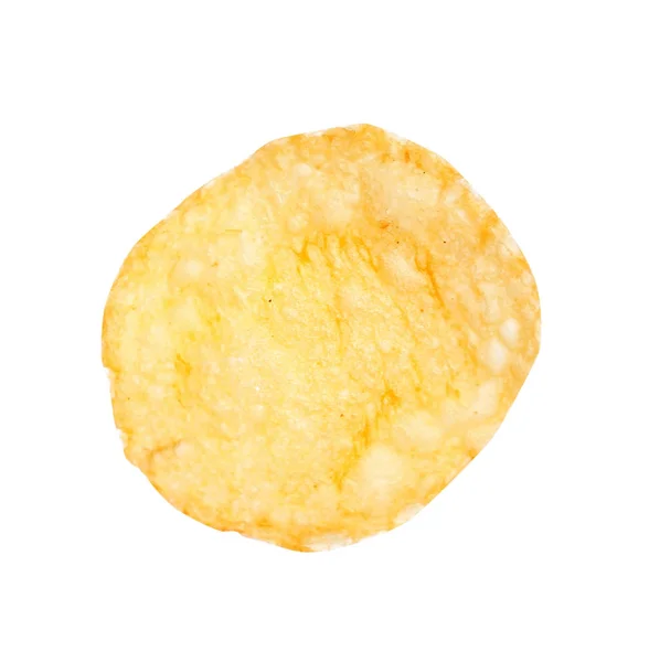 Saboroso Batata Frita Chip Fundo Branco — Fotografia de Stock