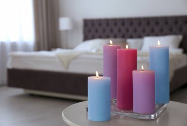 Yanan mum Işık yatak odası tablo
