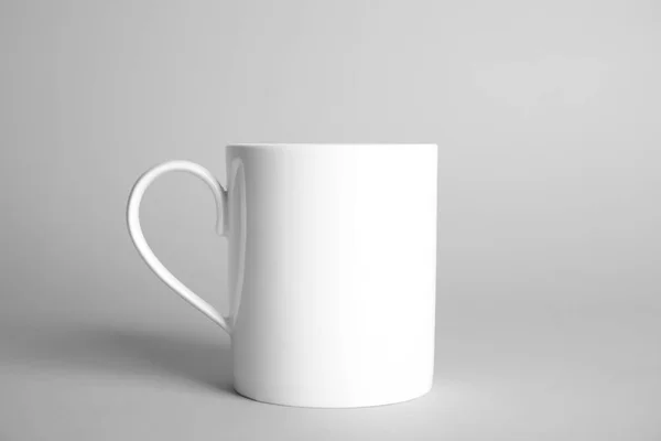 Керамическая Чашка Светлом Фоне Задумайтесь Над Дизайном — стоковое фото