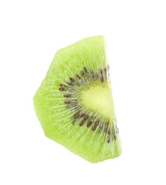 Scheibe Frischer Kiwi Auf Weißem Hintergrund — Stockfoto