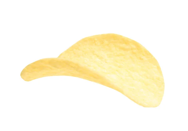 Saboroso Batata Frita Chip Fundo Branco — Fotografia de Stock