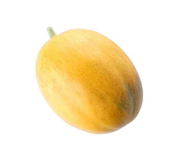 Seluruh Lezat Masak Melon Pada Latar Belakang Putih Top View — Stok Foto