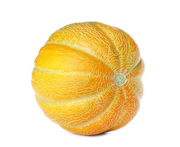 Tutto Gustoso Melone Maturo Sfondo Bianco — Foto Stock