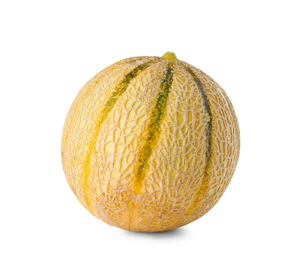 Tutto Gustoso Melone Maturo Sfondo Bianco — Foto Stock