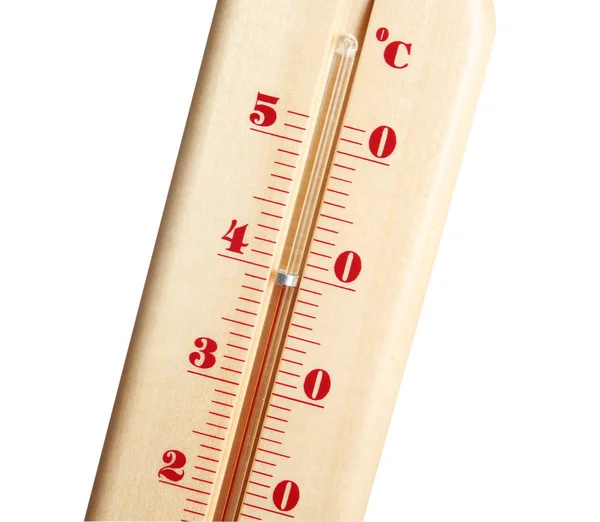 Beyaz Arka Plan Üzerinde Hava Termometre — Stok fotoğraf