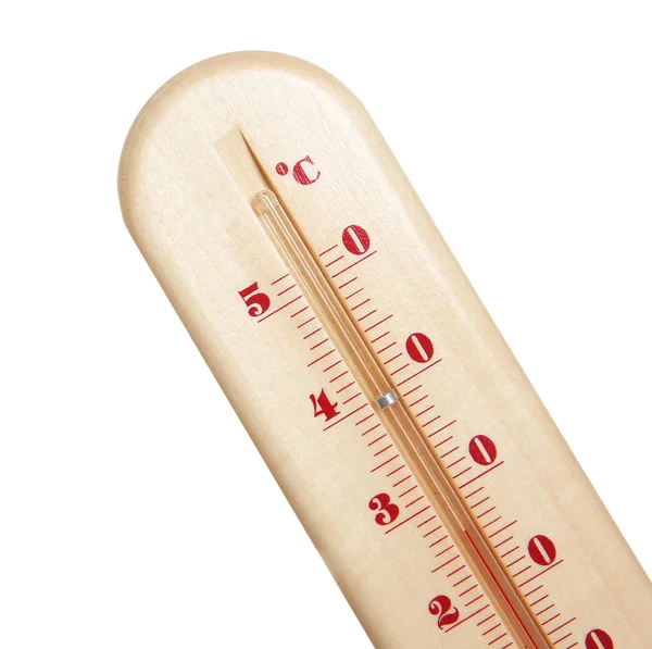 Beyaz Arka Plan Üzerinde Hava Termometre — Stok fotoğraf