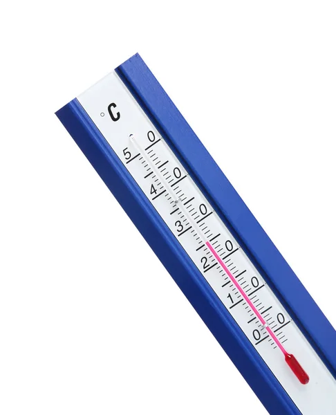 Weer Thermometer Witte Achtergrond — Stockfoto