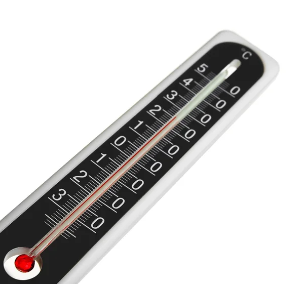白い背景の上の天気予報温度計 — ストック写真