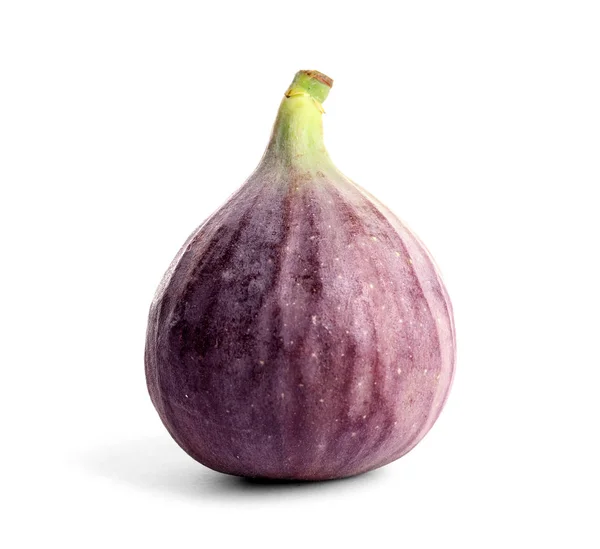 Whole Ripe Purple Fig White Background — Stock Photo, Image