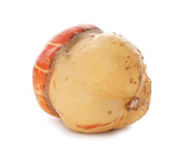 Taze çiğ kabak üzerine beyaz izole. Organik bitki