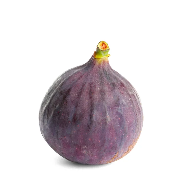 Whole Ripe Purple Fig White Background — Stock Photo, Image