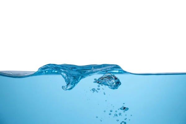 Salpicadura Agua Azul Sobre Fondo Blanco — Foto de Stock