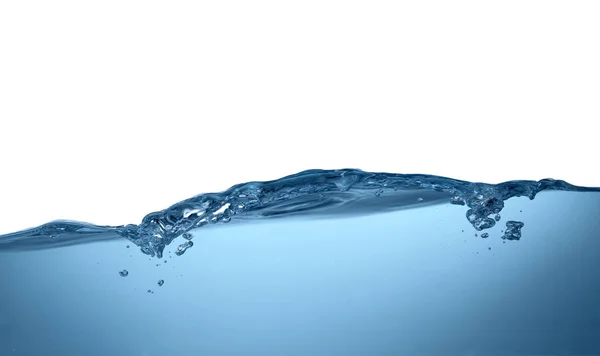 Splash Água Azul Sobre Fundo Branco — Fotografia de Stock