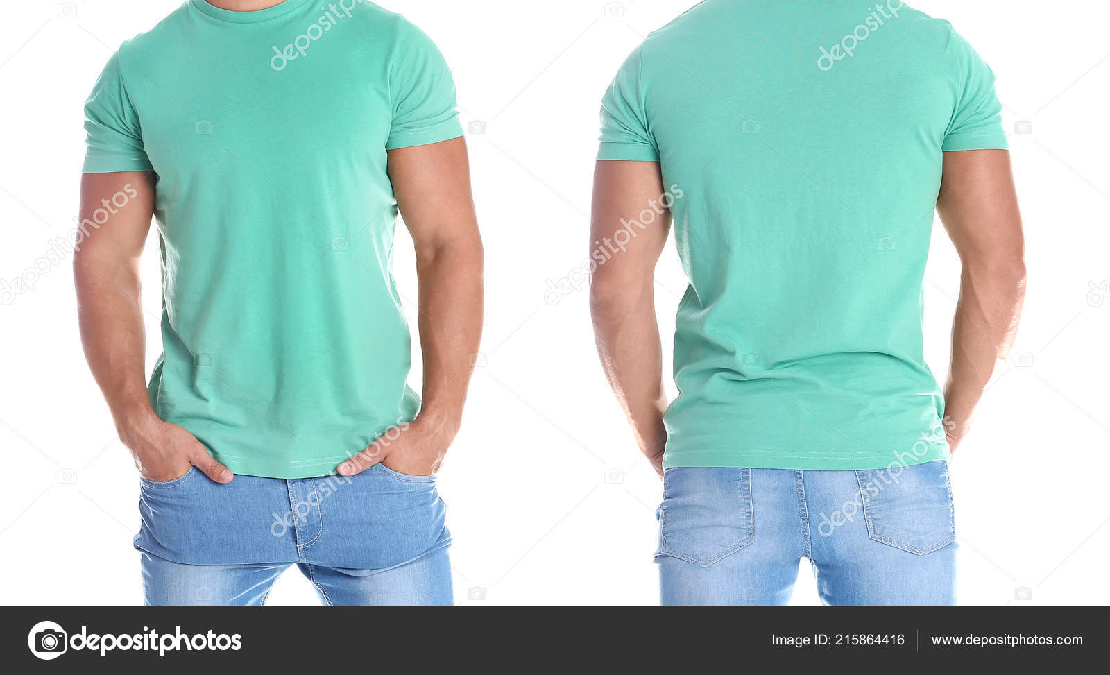 teal shirt front and back