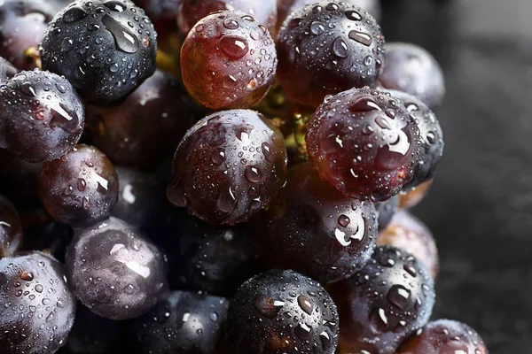 Bunch Fresh Ripe Juicy Grapes Background Closeup — Stock Photo, Image