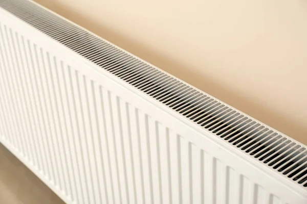 Modern Heating Radiator Light Wall Indoors — Stock Photo, Image