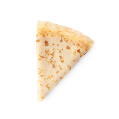 Lezzetli ince katlanmış Yassı beyaz arka planda, üstten görünüm