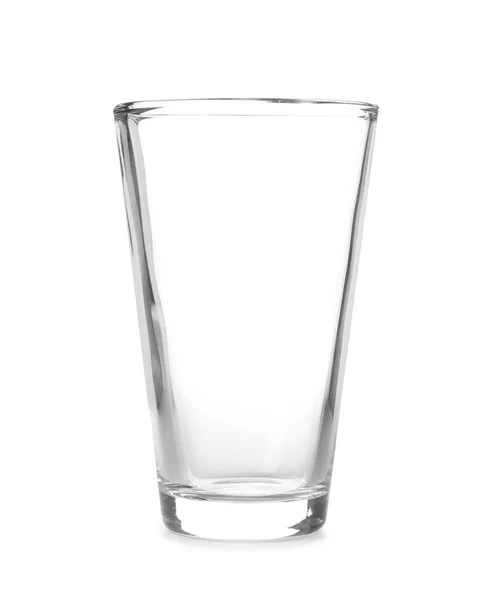 Sauberes Leeres Glas Auf Weißem Hintergrund Geschirr Spülen — Stockfoto