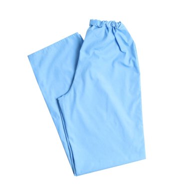 Beyaz arka plan, üstten görünüm üzerinde tıbbi üniforma. Profesyonel iş elbiseleri