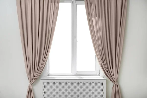 Light Room Window Open Curtains Home Interior — Stock Photo, Image