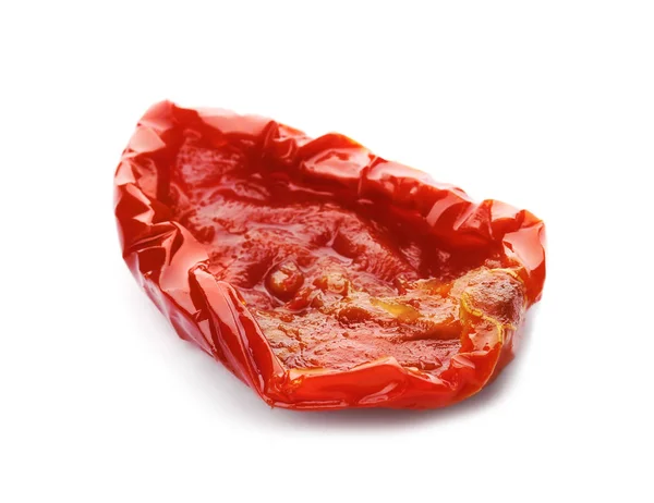 Smaczny Suszonymi Pomidorami Białym Tle — Zdjęcie stockowe