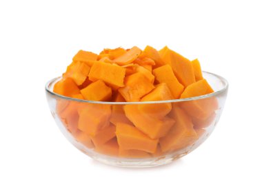 Cam kase taze çiğ kabak adet beyaz izole