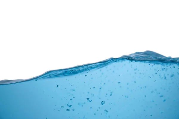 Helder Blauw Water Wave Witte Achtergrond — Stockfoto