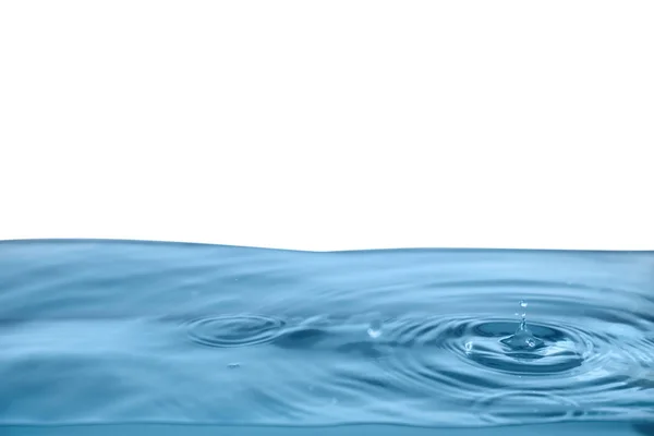 Ondas Superficie Agua Azul Contra Fondo Blanco —  Fotos de Stock
