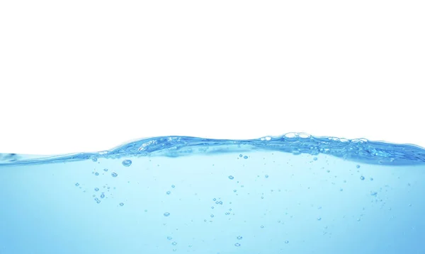 Oppervlak Van Blauwe Water Tegen Witte Achtergrond — Stockfoto
