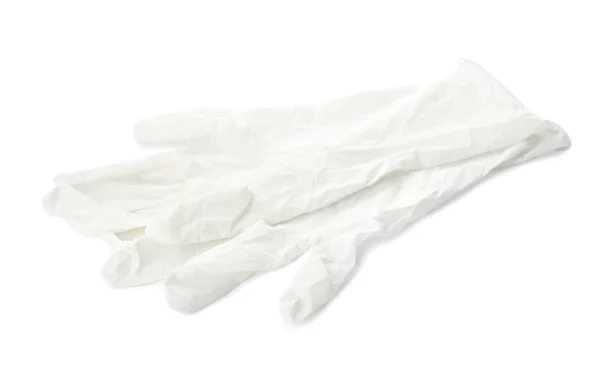 Protective Gloves White Background Medical Item — Stock Photo, Image