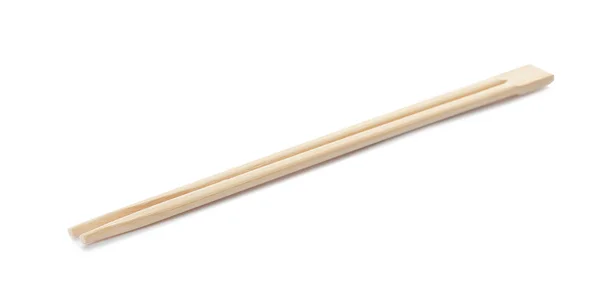 Chopsticks Feitos Bambu Sobre Fundo Branco — Fotografia de Stock