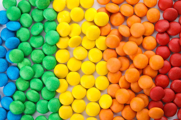 Arka Plan Üstten Görünüm Olarak Birçok Renkli Şekerler — Stok fotoğraf