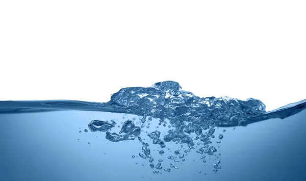 Spritzer Blaues Wasser Auf Weißem Hintergrund — Stockfoto
