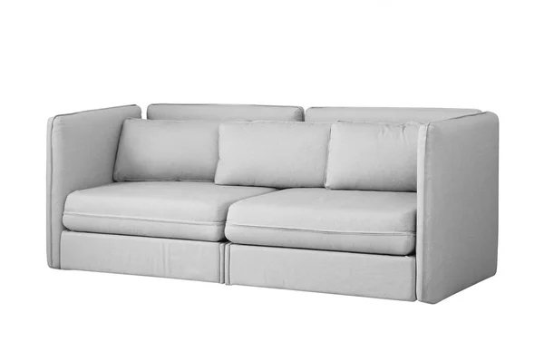 Komfortowa Sofa Białym Tle Meble Wnętrz Nowoczesnych Pokoi — Zdjęcie stockowe