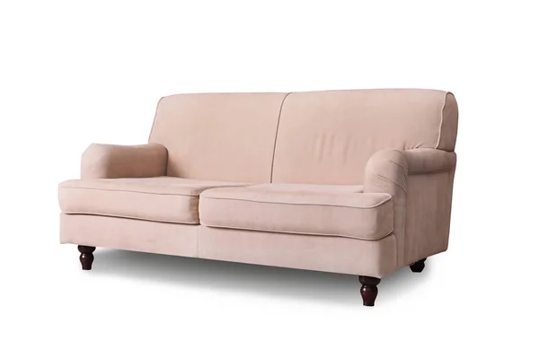 Bequemes Sofa Auf Weißem Hintergrund Möbel Für Moderne Raumgestaltung — Stockfoto