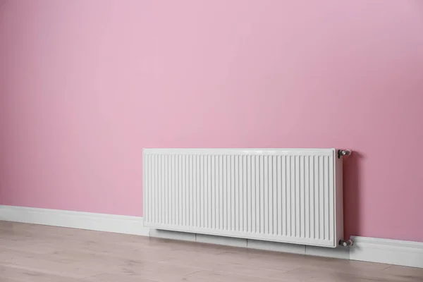 Modern Radiator Color Wall Indoors Central Heating System — Stock Photo, Image