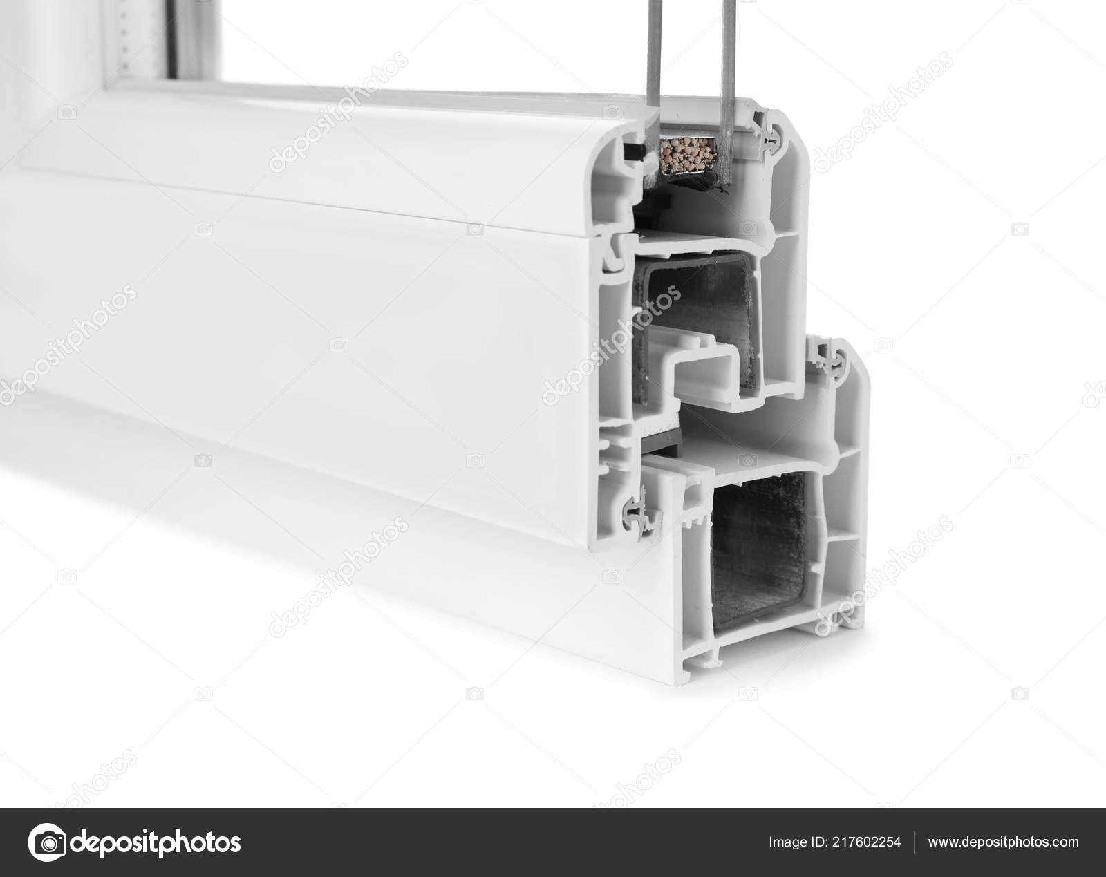 Sample Modern Window Profile White Background Closeup Stock Photo by ...