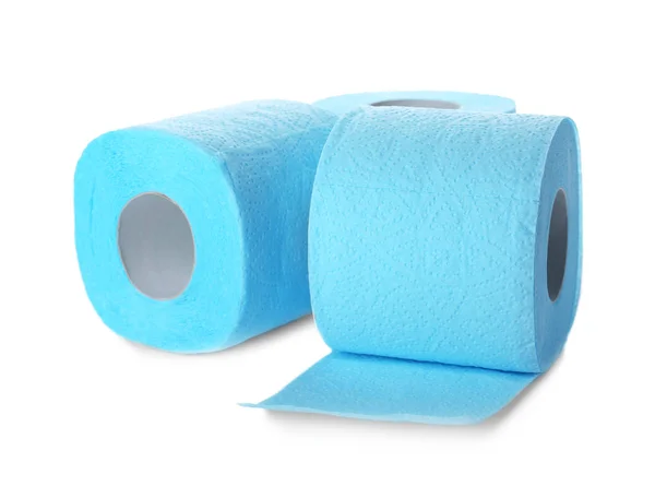 Rolls Toilet Paper White Background Personal Hygiene Stock Photo