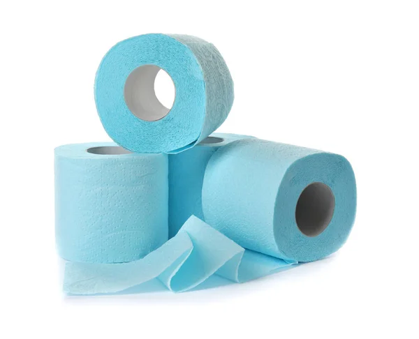 Color Toilet Paper Rolls White Background — Stock Photo, Image